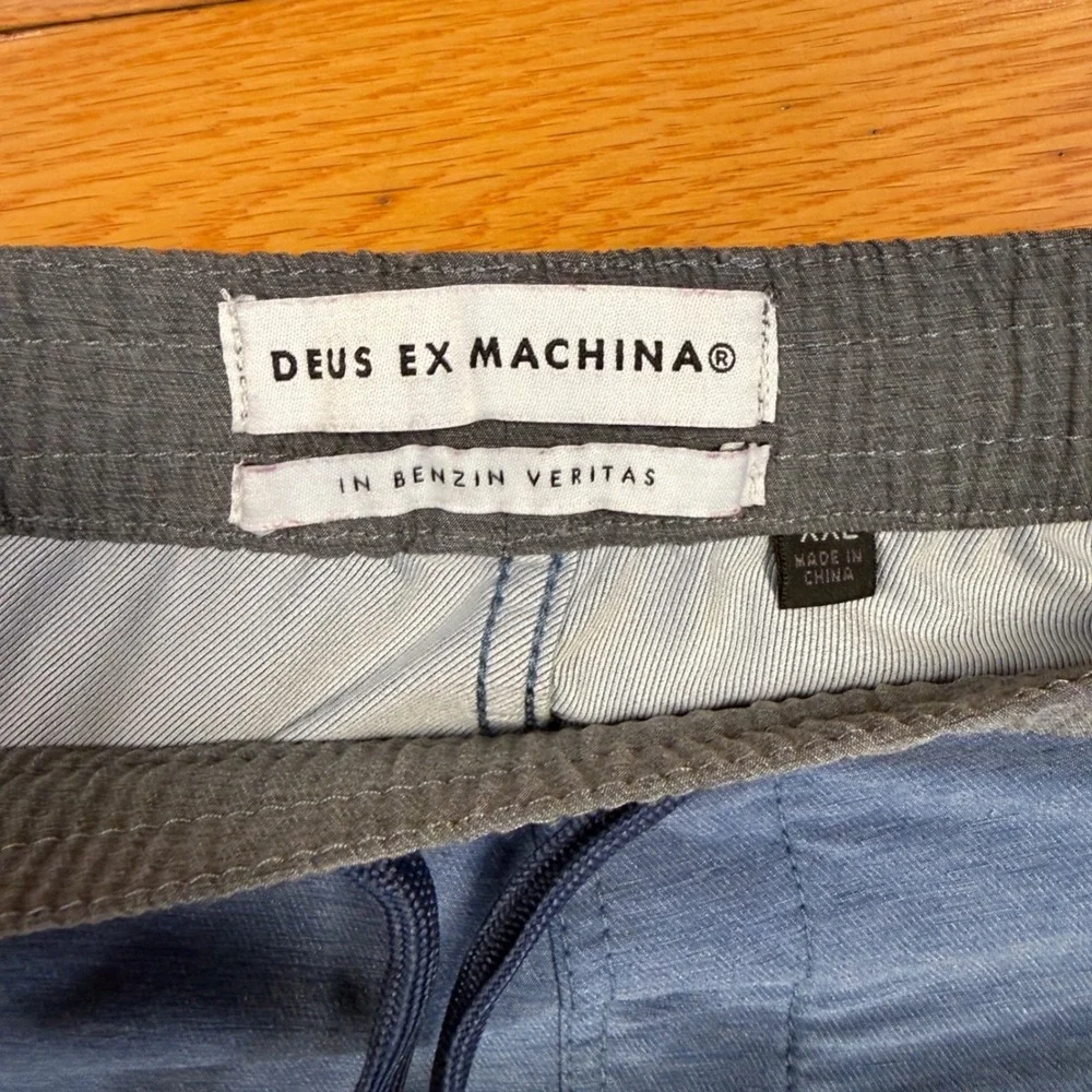 Deus‎ Ex Machina Mens Blue Heather Board Shorts Swim Trunks XXL Elastic Waist